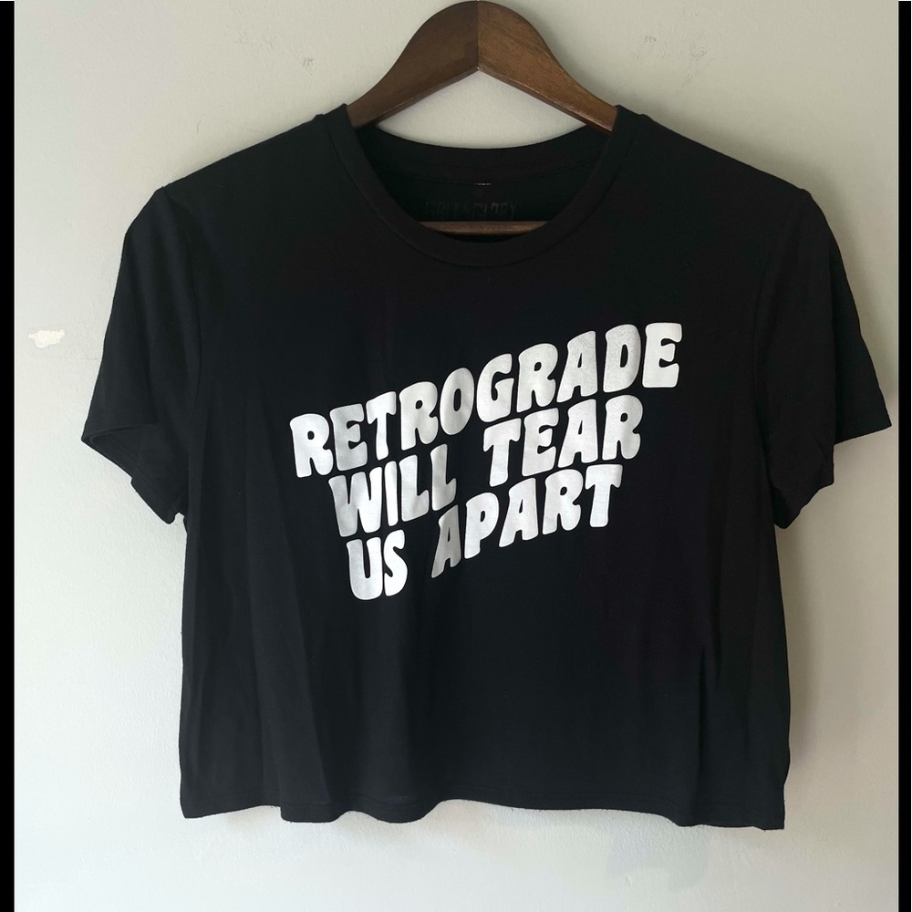 Super Cute Grit & Glory Retrograde Cropped Tee Med